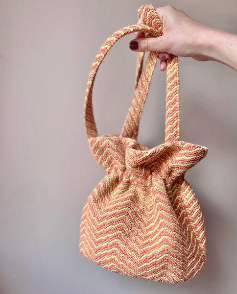 Summer Shoulder Bag in Citrus Chevron Knit