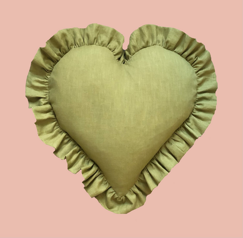 Made-To-Order - Ruffle Heart Cushion