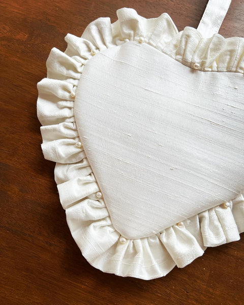 The Bridal Ruffle Heart Bag - Made-To-Order